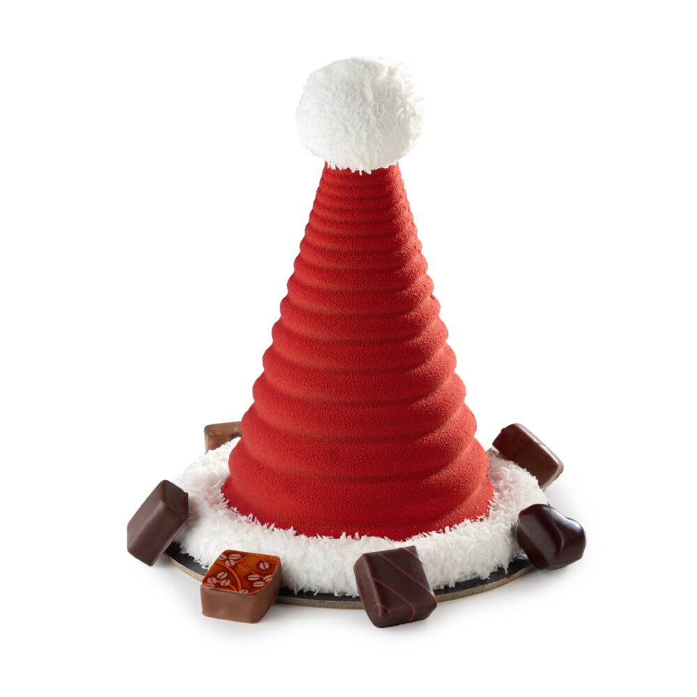 Centrotavola cioccolato bianco - Babbo Natale