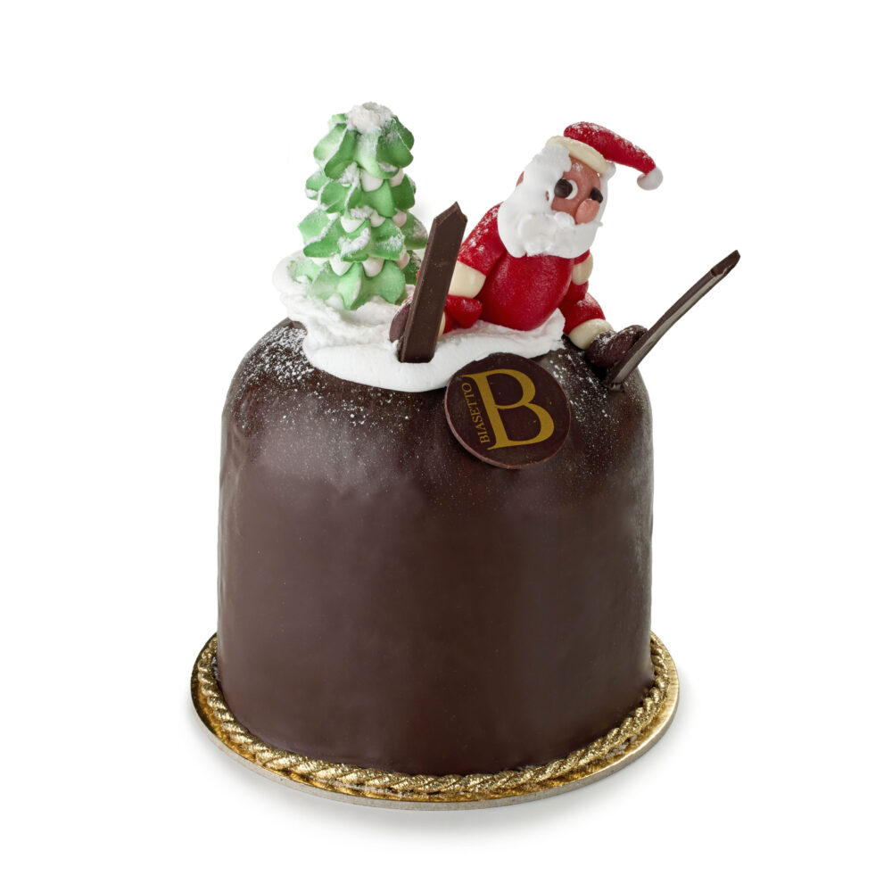 Panettone Decorato con Babbo Natale